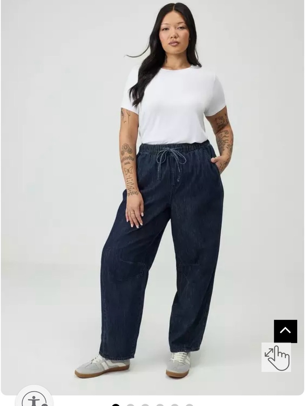Pull on barrel Jeans